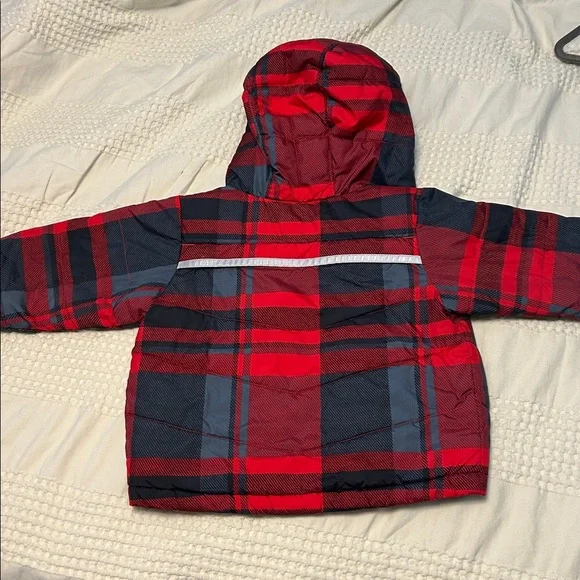 Columbia kids hoodies winter coat red and gray size 3T - Picture 8 of 8